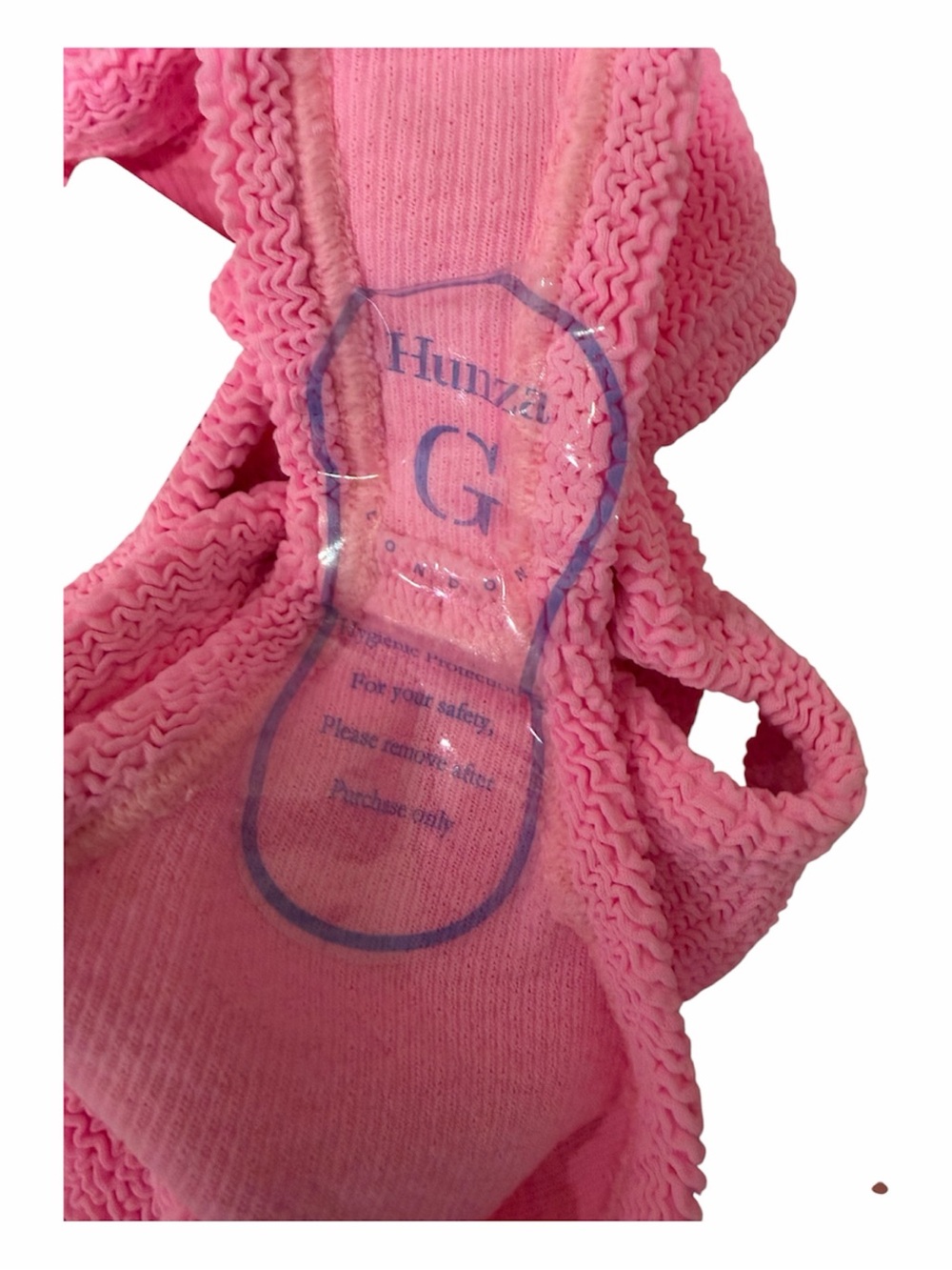 Hunza G Xandra Bikini Set Crinkle Bubblegum Pink OS - Picture 12 of 12